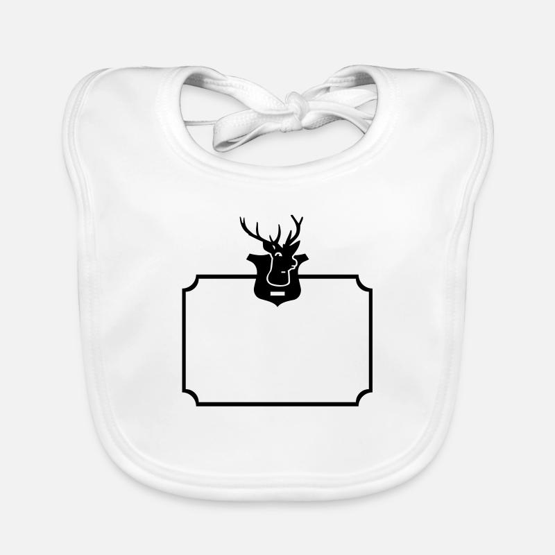 Cadre avec des cerfs Trophähe / cerf cadre de Bavoir bio Bébé