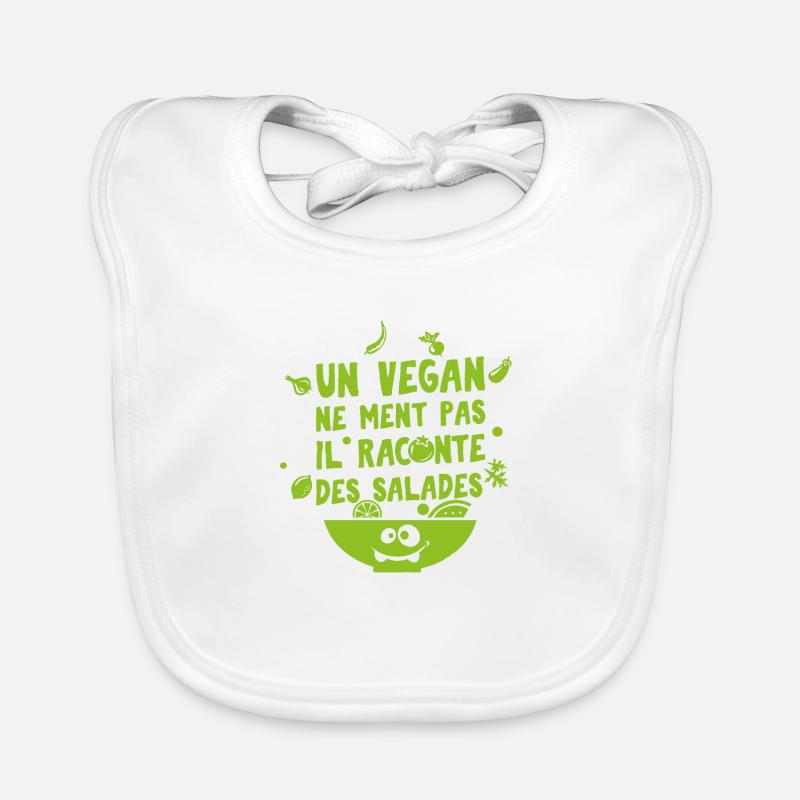 VEGAN - Bavoir bio Bébé - blanc