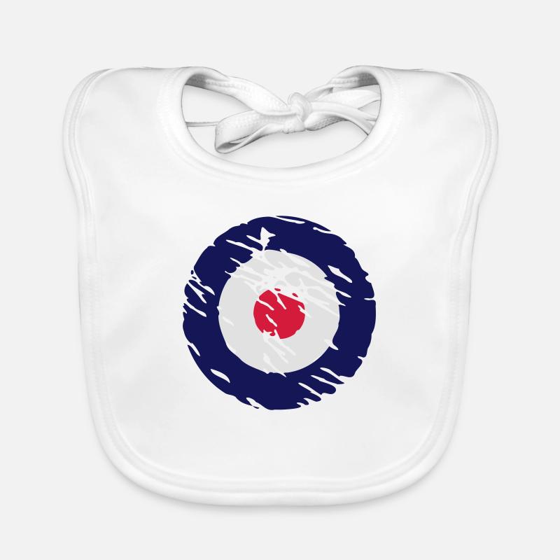 Mod signe vintage - Bavoir bio Bébé - blanc