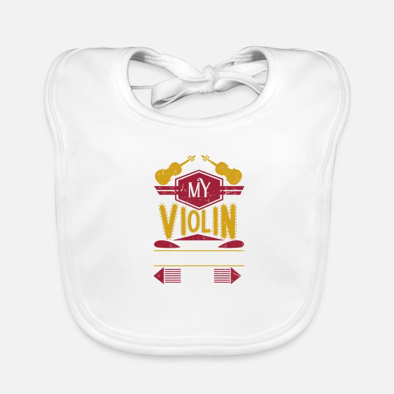 Funny string instrument violin maker gift Organic Baby Bibs