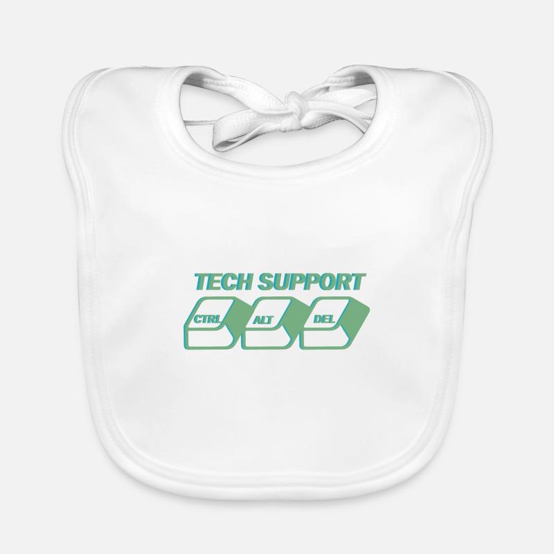 Funny STR ALT ENTF DEL customer service staff Organic Baby Bibs