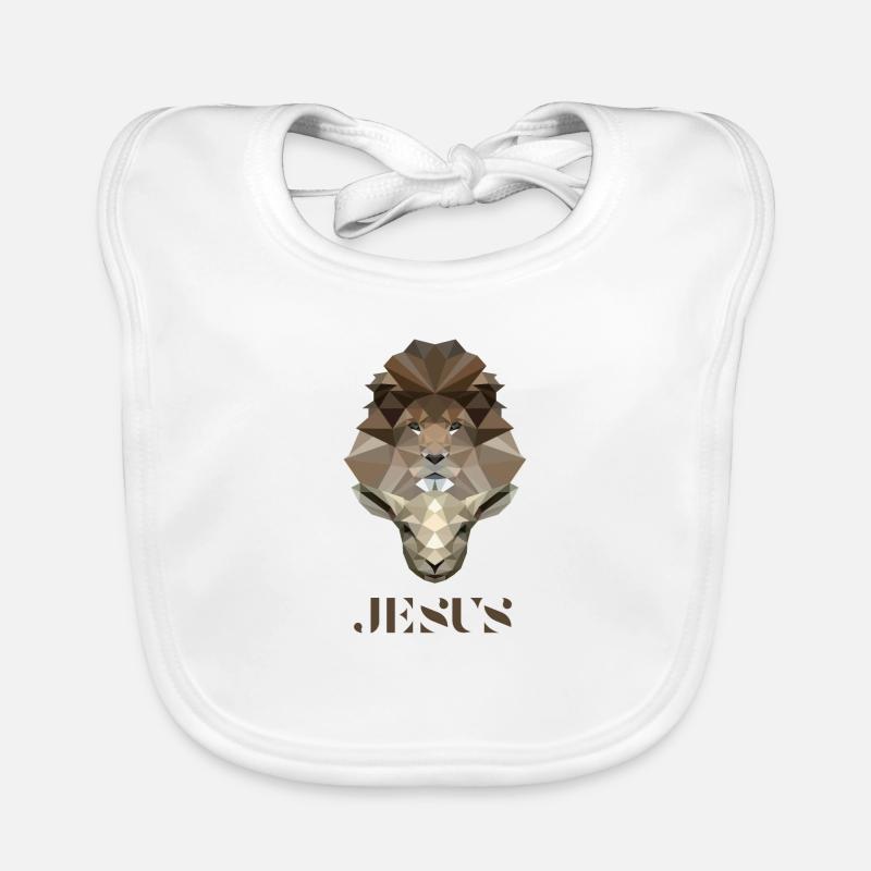 Der Löwe & Das Lamm - Jesus - Poly Design Baby Bio-Lätzchen