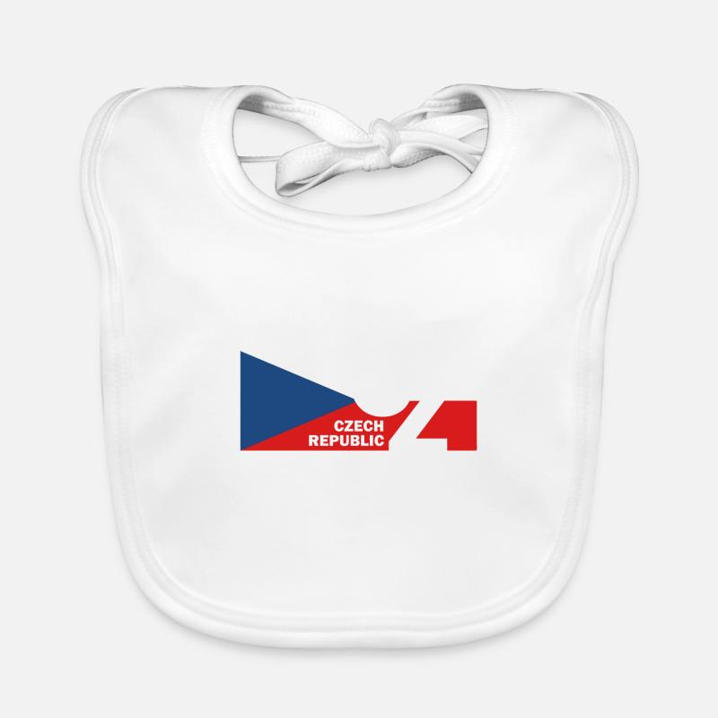 Czech Republic flag flag Czech gift Organic Baby Bibs