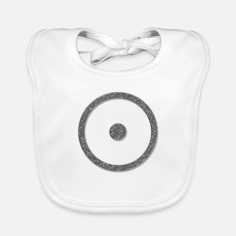 I AM - creator enabled - point in circle - digital Organic Baby Bibs