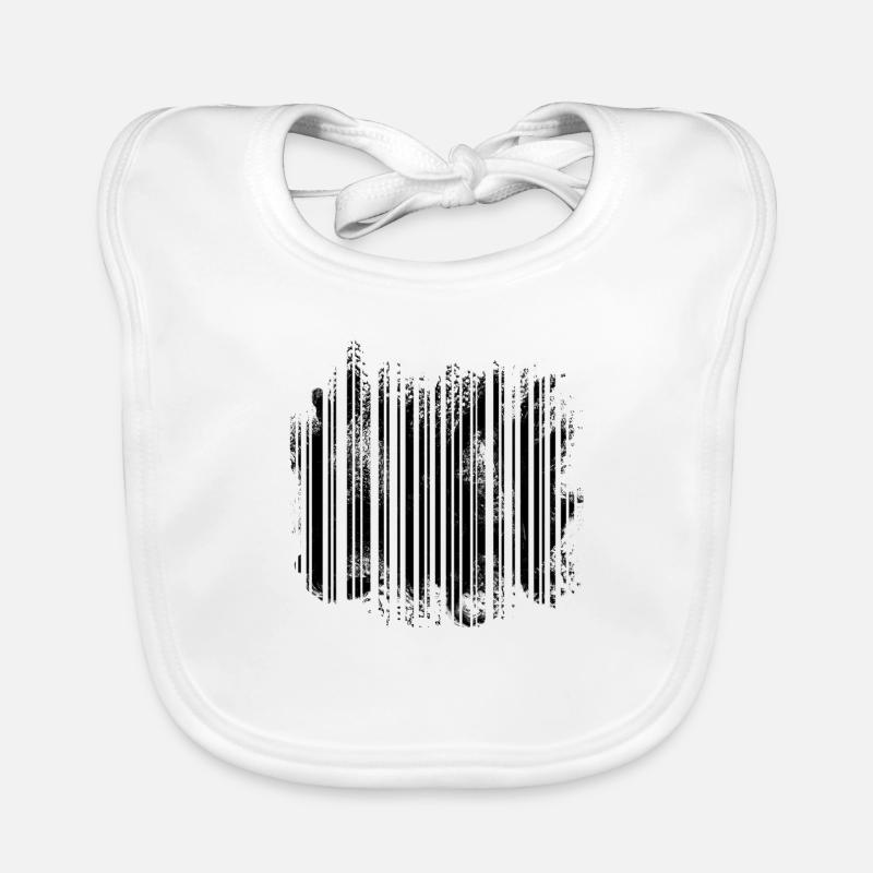 Code à barres d'illusion optique qui ressemble à une forêt Bavoir bio Bébé