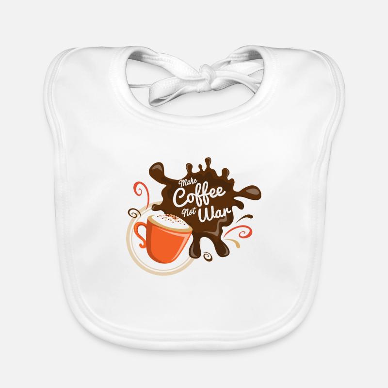 Make Coffee Not War Baby Bio-Lätzchen