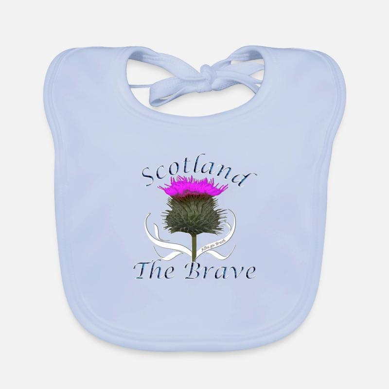 scotland the brave wild thistle Organic Baby Bibs