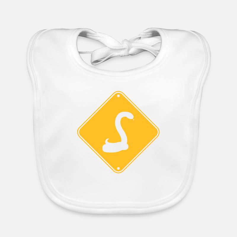 warning blindfold snake caution caution h Organic Baby Bibs