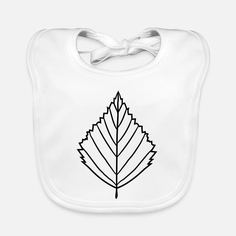 silhouette birch leaf tree plant shape clip art desig Organic Baby Bibs