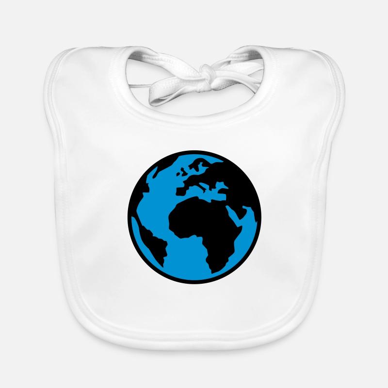 Earth - World - Globe - 2C Organic Baby Bibs