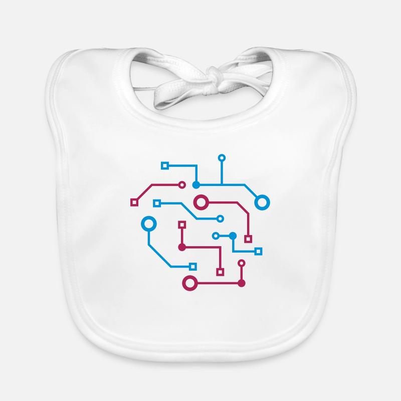 Ordinateur Nerd CPU Data Circuit Électrique Bavoir bio Bébé