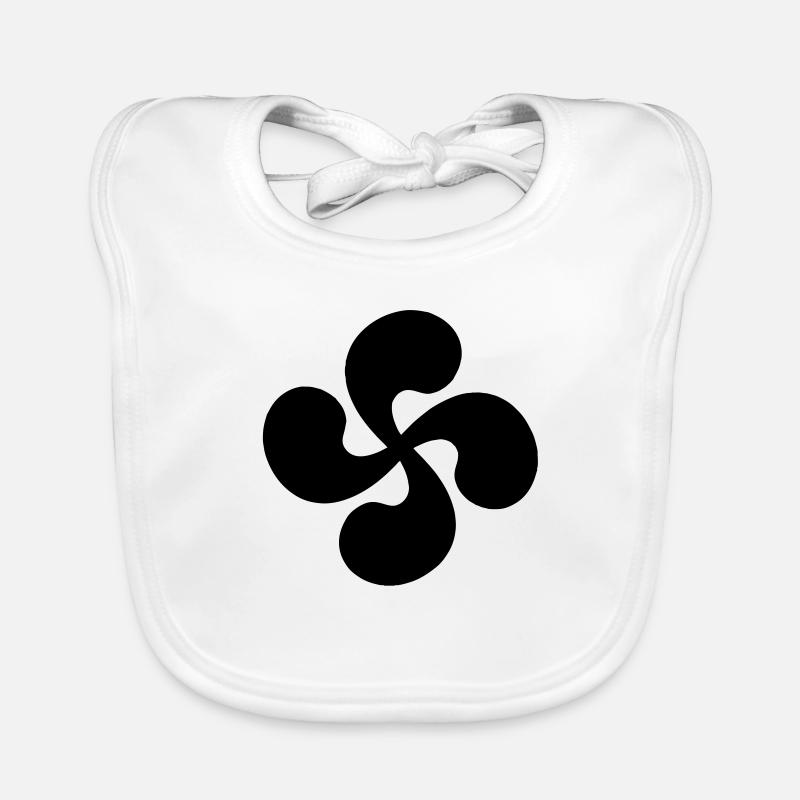 Black Basque Cross alone Organic Baby Bibs