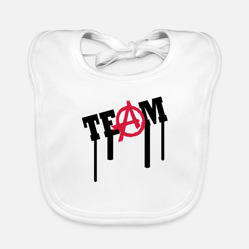 a team graffiti Baby Bio-Lätzchen