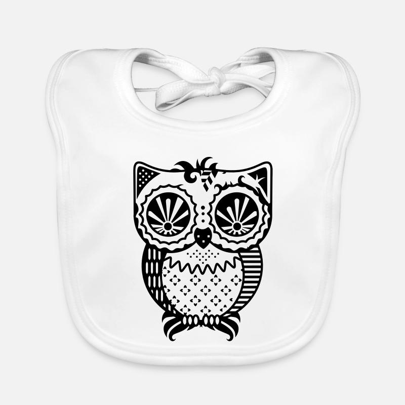 Un hibou de patchwork Bavoir bio Bébé