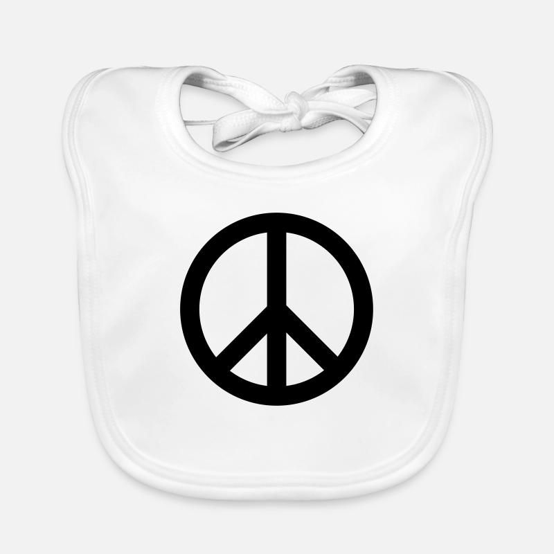 Peace Frieden - Baby Bio-Lätzchen - Weiß