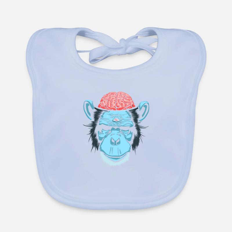 Brain Chimp Organic Baby Bibs
