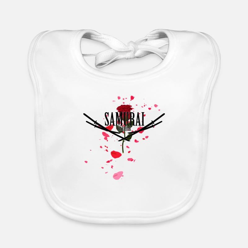 samouraï guerrier épées fleur motif Bavoir bio Bébé