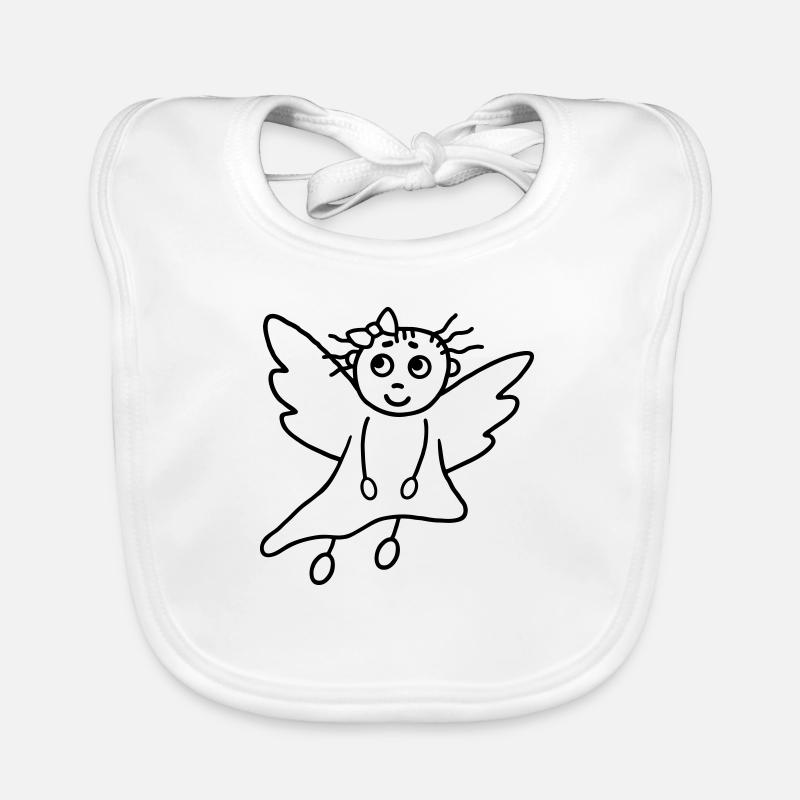Schutzengel Mädchen Baby Bio-Lätzchen