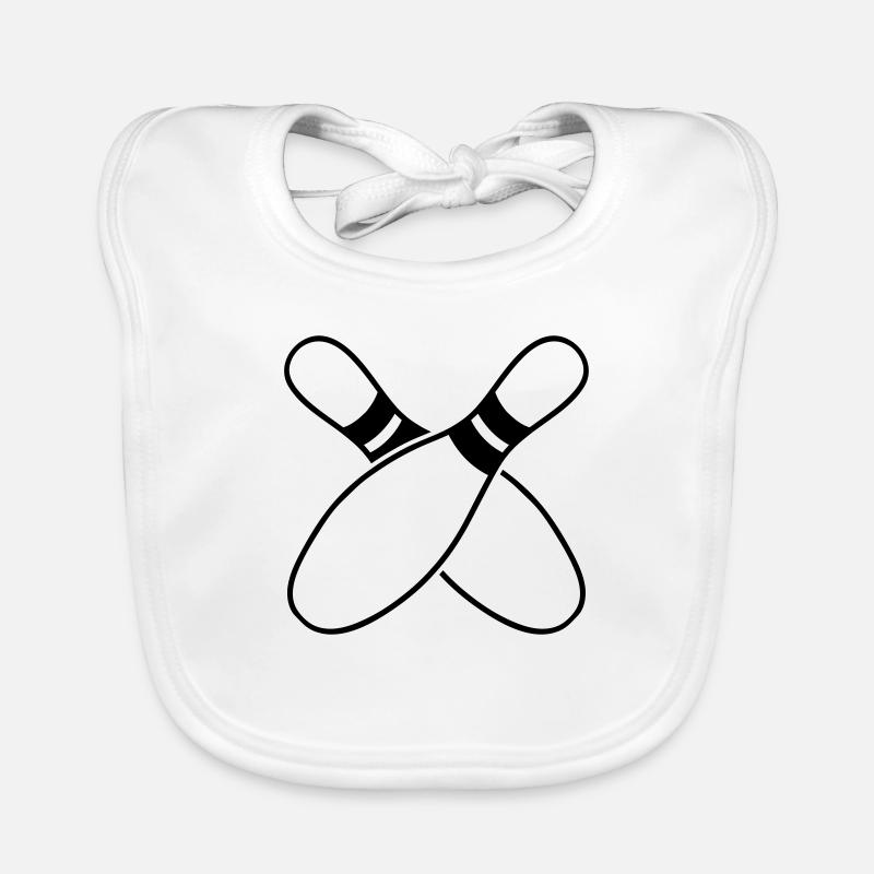2 Bowling Pins Organic Baby Bibs