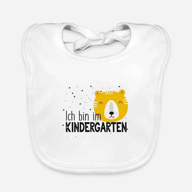 Kindergarten - Kindergartenkind - KITA - Baby Bio-Lätzchen - Weiß