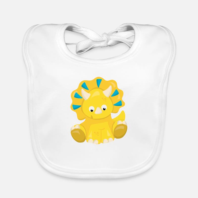 DINO - Bavoir bio Bébé - blanc