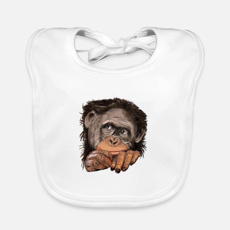 Monkey Bavoir bio Bébé