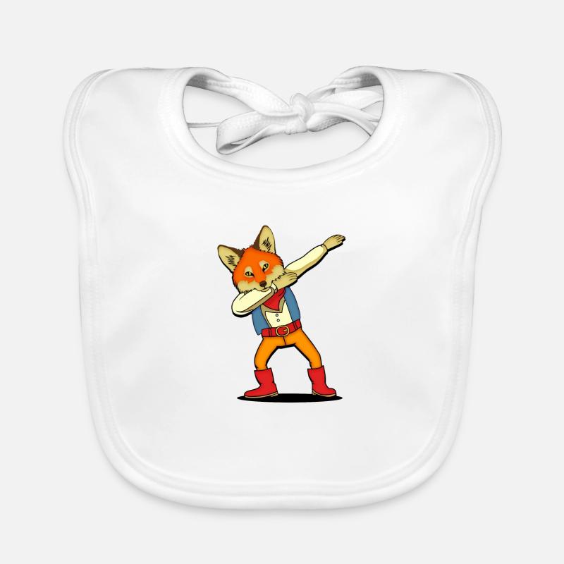 Dancing fox cowboy linedance Organic Baby Bibs