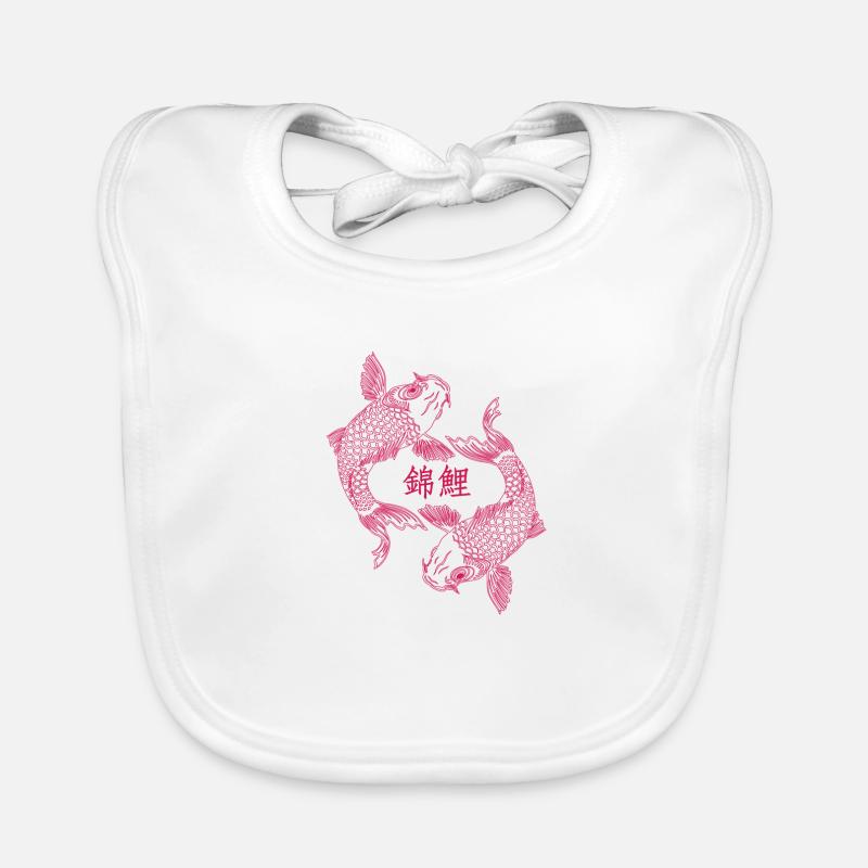 Koi Neon Carp Organic Baby Bibs