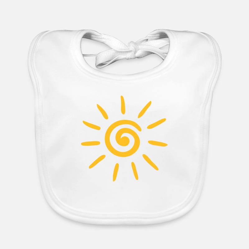 Sonne, Spirale, Sommer, Frühling, Urlaub, Energie Baby Bio-Lätzchen