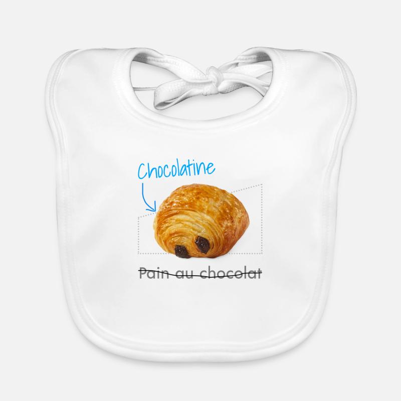 Chocola'team - Bavoir bio Bébé - blanc