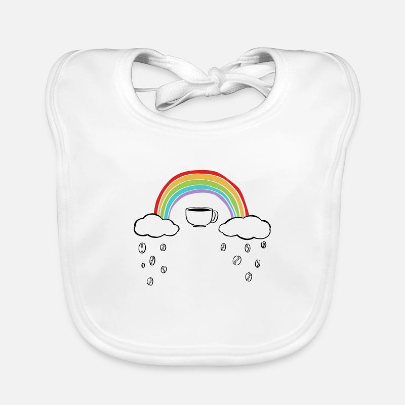 Coffee rainbow Organic Baby Bibs