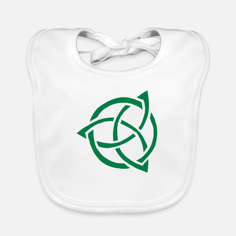 Vector Celtic Triquetra with Ring Symbol Gift Organic Baby Bibs