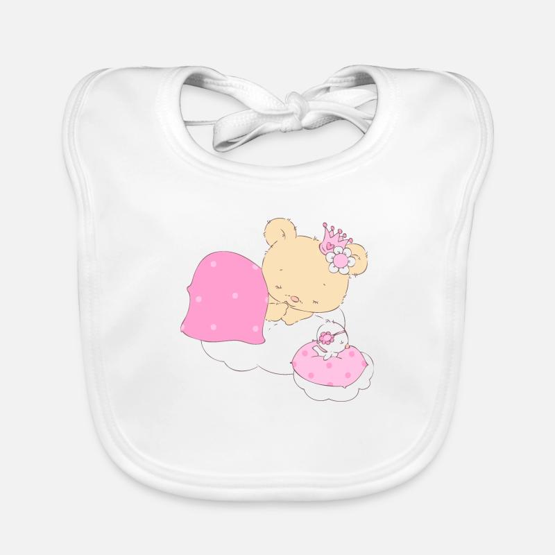 Bear princess sleeping on cloud Bavoir bio Bébé