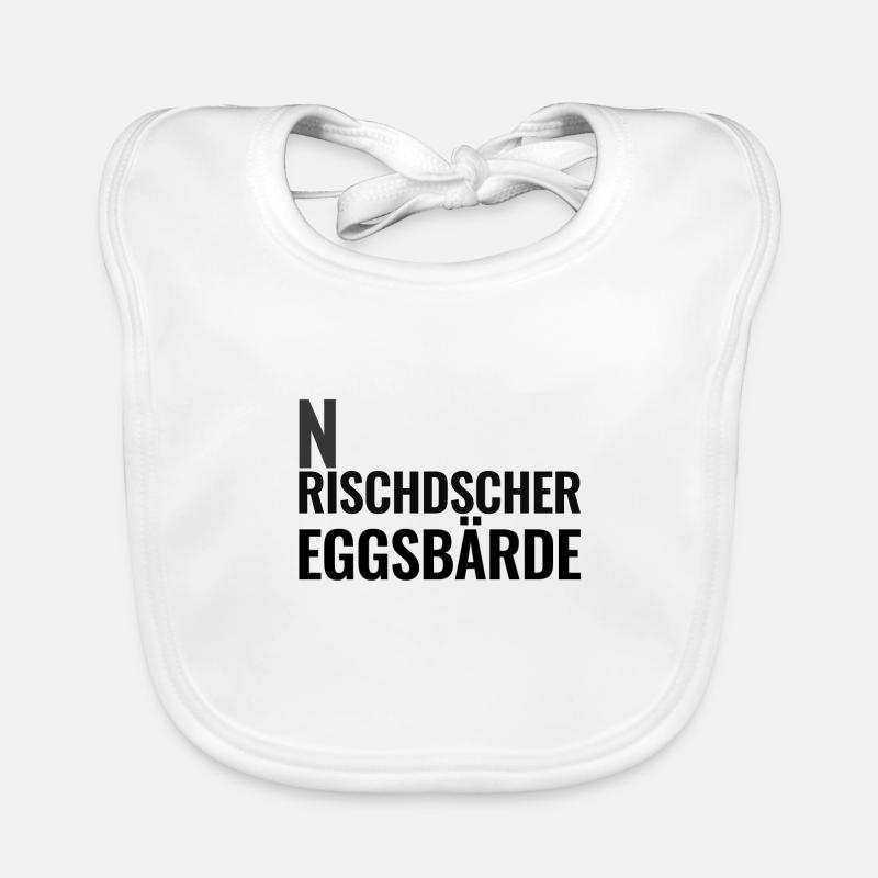 Sächsischer Spruch n rischdscher Eggsbärde Baby Bio-Lätzchen
