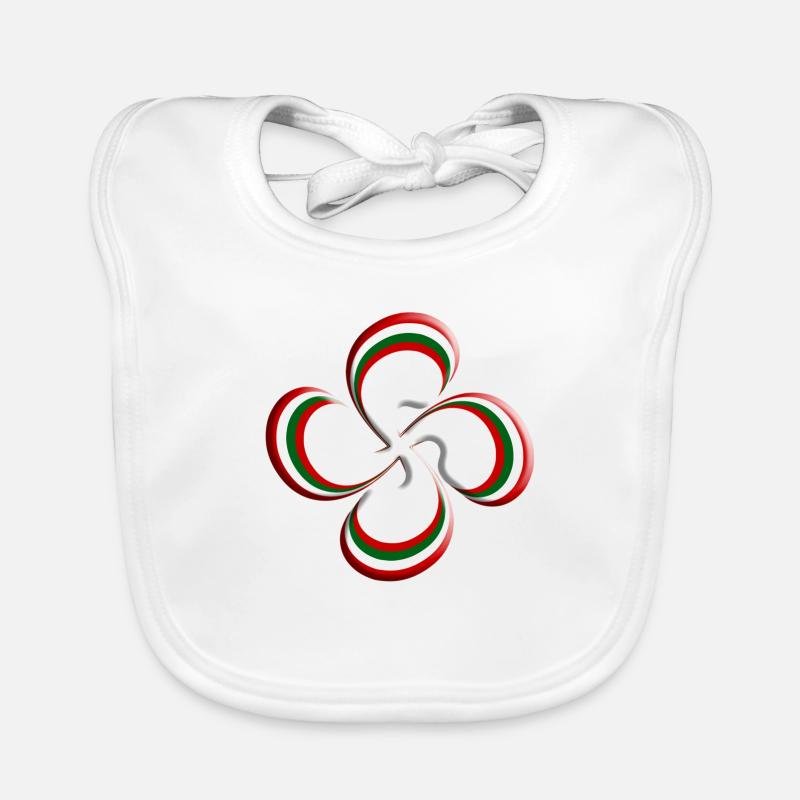 Croix Basque Lauburu 2 Bavoir bio Bébé
