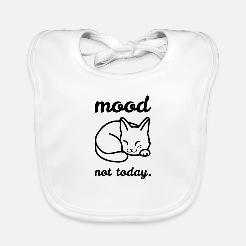 Relaxer cadeau de silhouette de chats - Bavoir bio Bébé - blanc