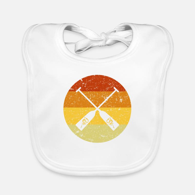 Drachenboot Paddel Icon Retro Vintage Old School Baby Bio-Lätzchen