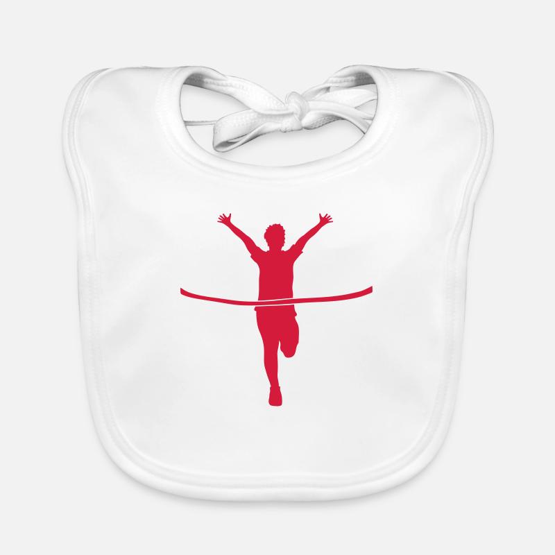 marathon cible arrivée bande rouge cible cible droite re Bavoir bio Bébé