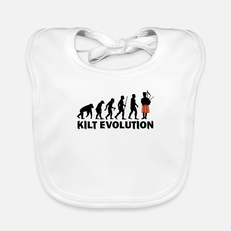 T-shirt drôle de Kilt Evolution Darwin Bavoir bio Bébé