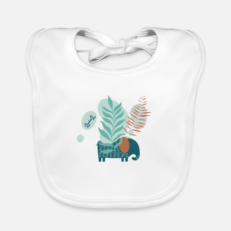 éléphant dans la savane Bavoir bio Bébé