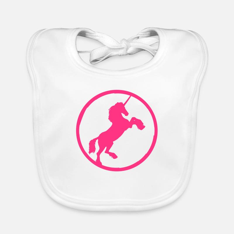 Kreis Rund Logo Einhorn Baby Bio-Lätzchen