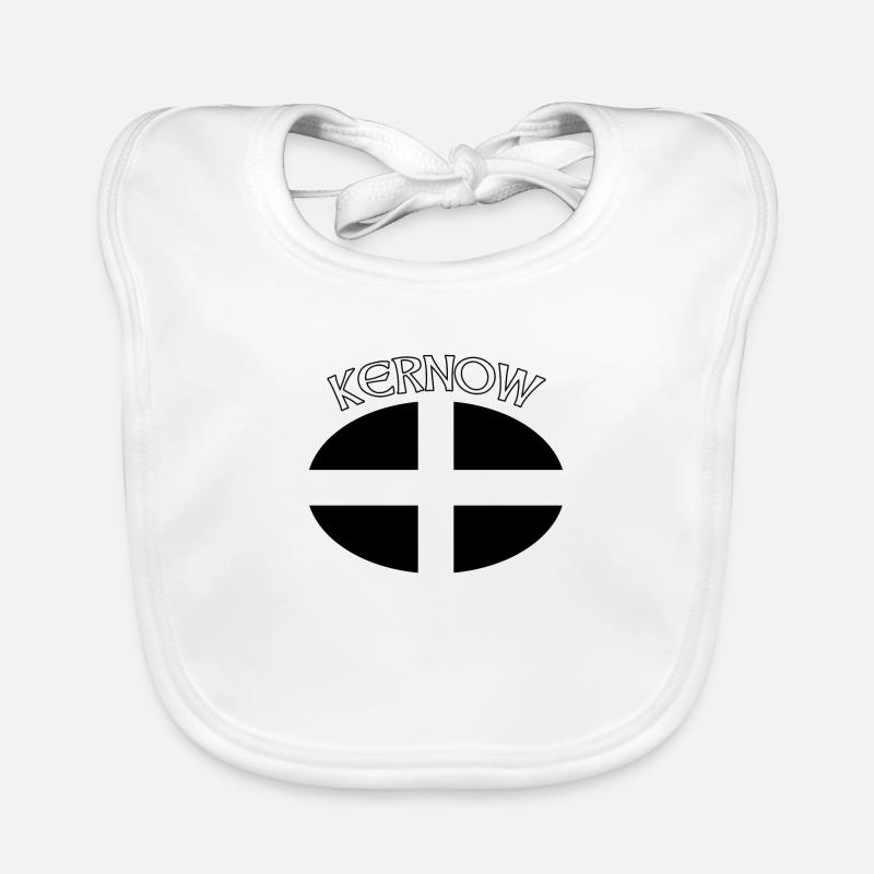 Kernow Cornish Flag for Cornwall Lovers Organic Baby Bibs
