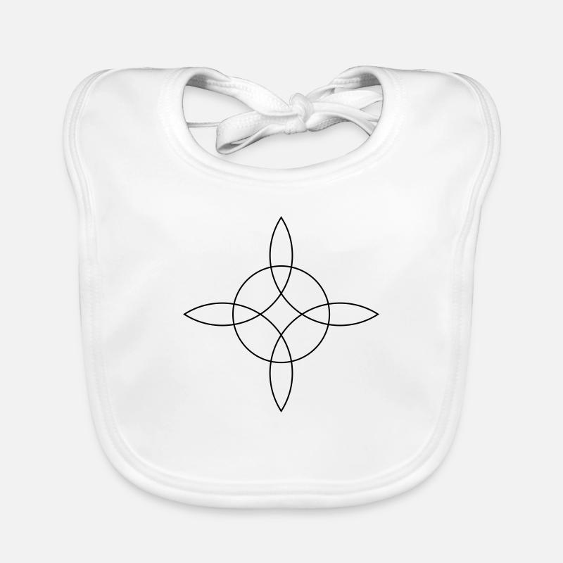 Witch`s Knoten, Bindet die Elemente, Magie Symbol Baby Bio-Lätzchen