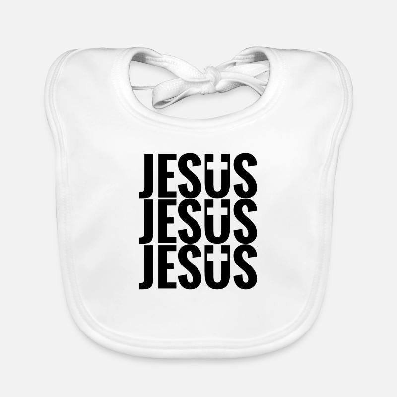 Jesus Jesus Jesus - Bavoir bio Bébé - blanc