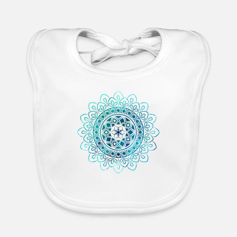 Mandala - Blue Organic Baby Bibs