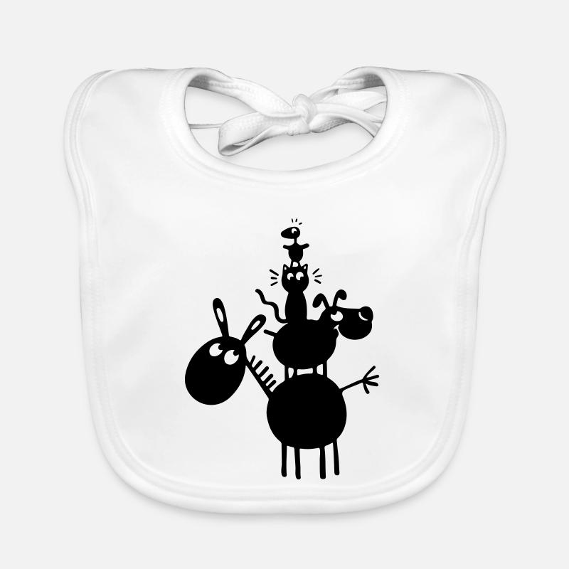 Funny Animals Organic Baby Bibs