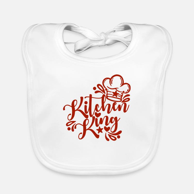 Kitchen King red Organic Baby Bibs