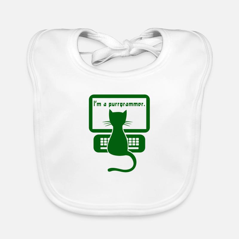 Je suis un cadeau de chat programmeur Bavoir bio Bébé