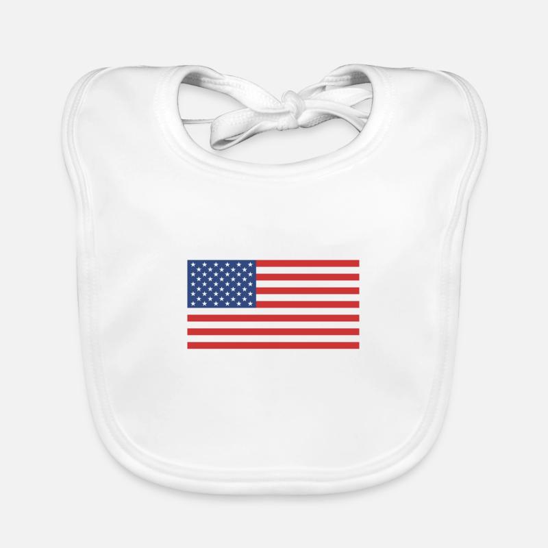 Drapeau américain Bavoir bio Bébé