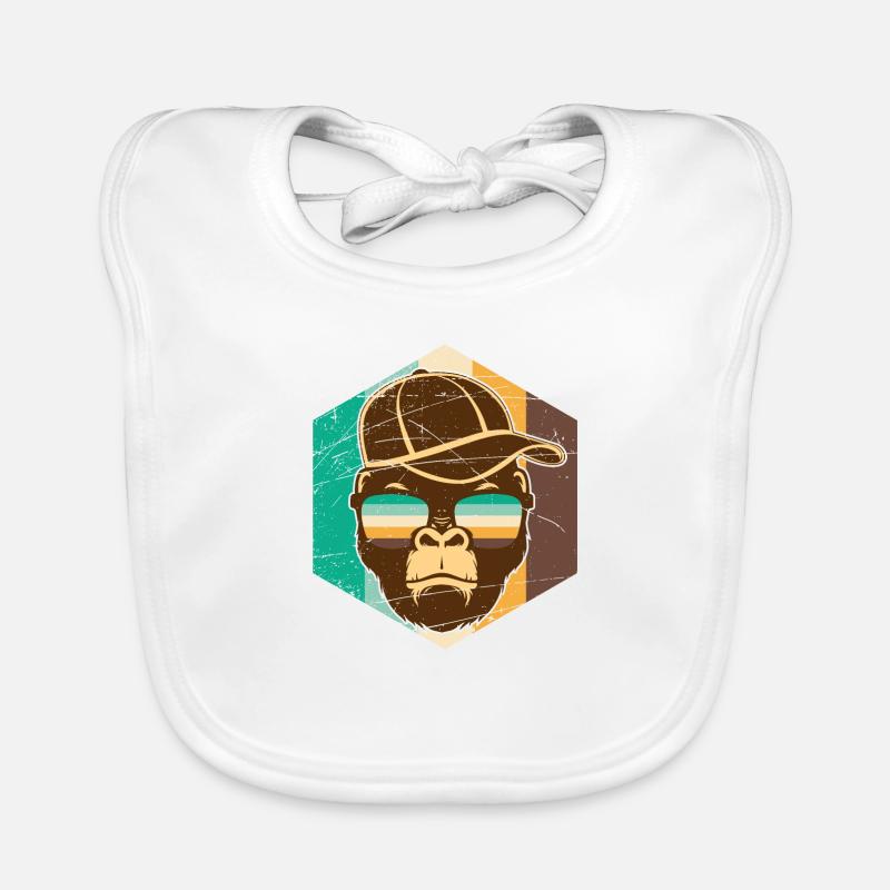 Hipster monkey Organic Baby Bibs
